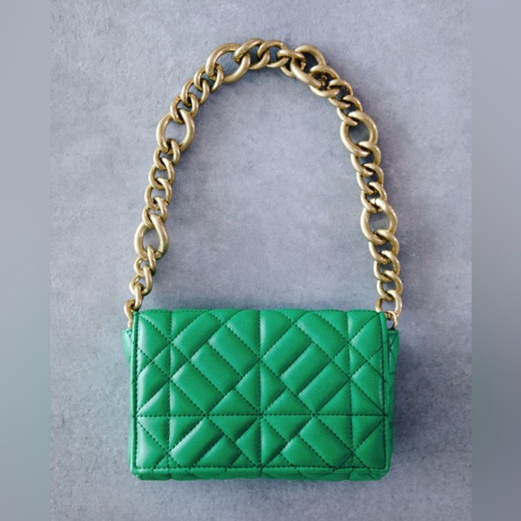 Zara Bags Zara Green Quilted Purse Poshmark